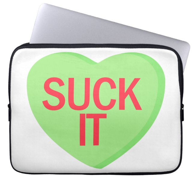 Candy Heart - SUCK IT Laptop Fodral (Framsidan)