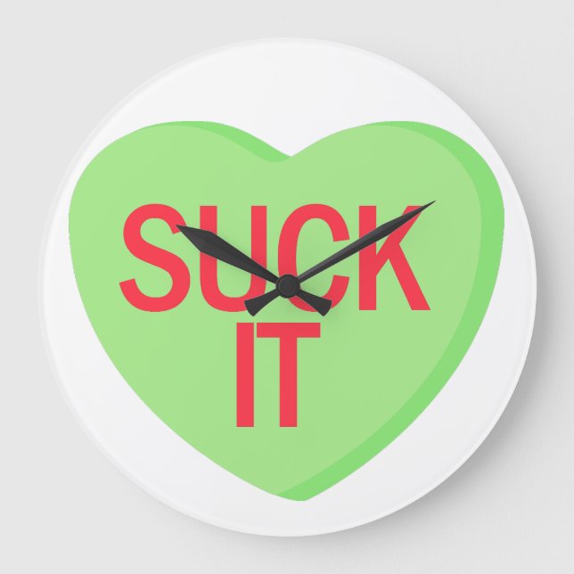 Candy Heart - SUCK IT Stor Klocka (Framsida)