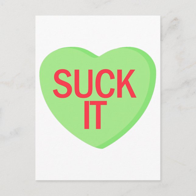Candy Heart - SUCK IT Vykort (Framsida)