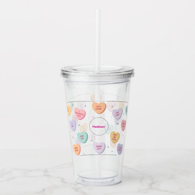 Candy Heart, Valentine Kids Family Take Away Mugg (Framsida)