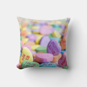 Candy Hearts Alla Hjärtans Dag Kudde