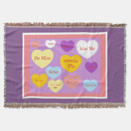 Candy Hearts Blanket Filt