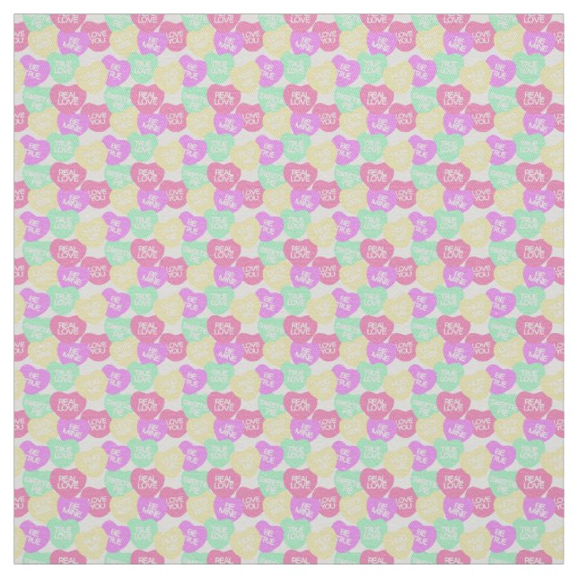 Candy Hearts Fabric Tyg (Provkarta)