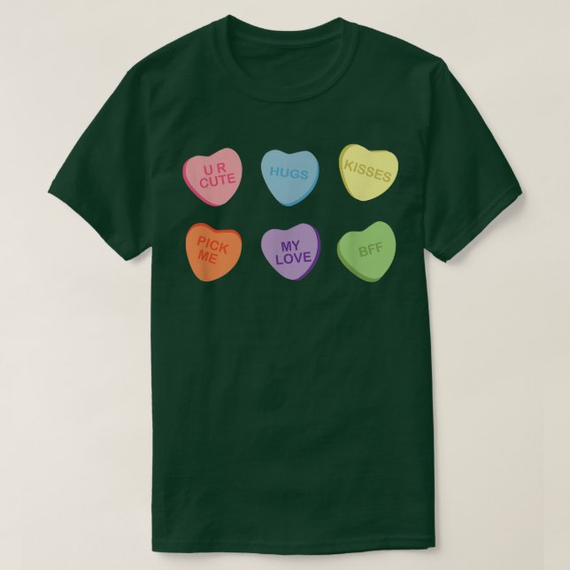 Candy Hearts Grafik 86 T Shirt (Design framsida)