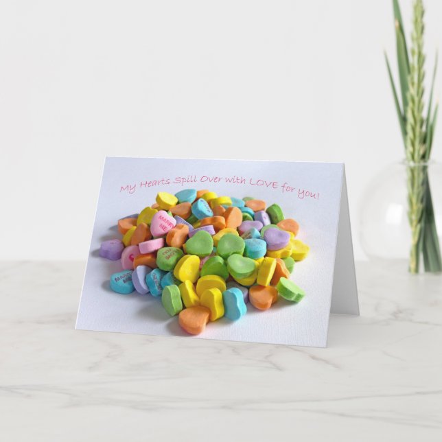 Candy Hearts Helgkort (Framsida)