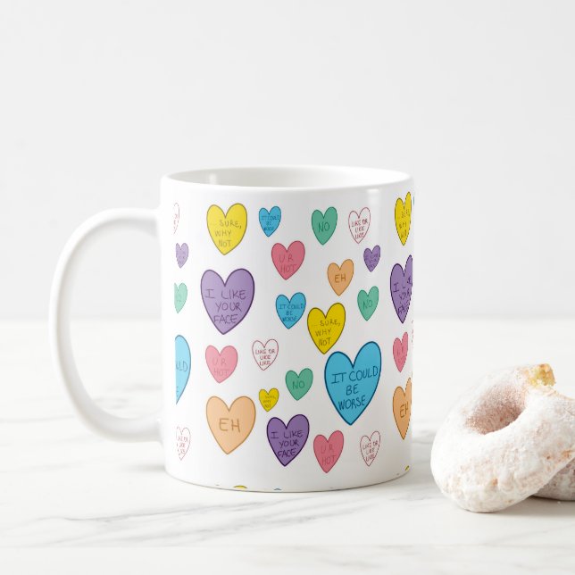 Candy Hearts Kaffemugg (Med munk)