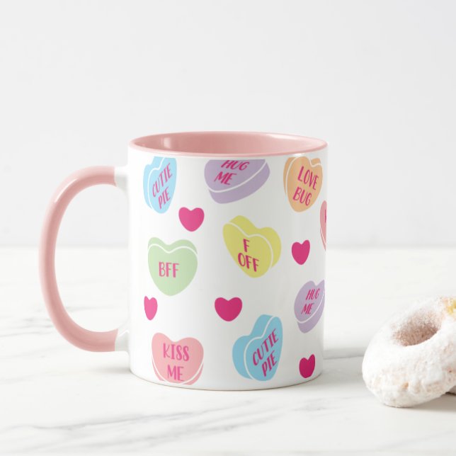 Candy Hearts Mugg (Med munk)