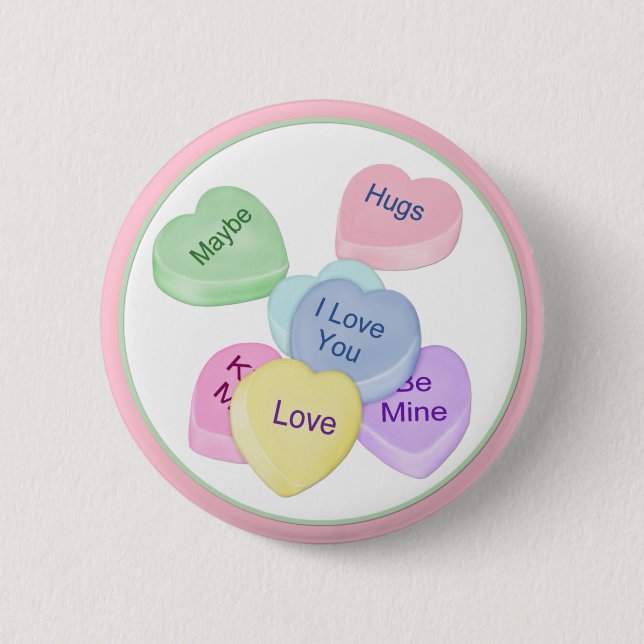 Candy Hearts och Text Knapp (Framsida)