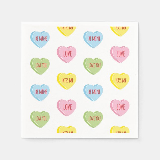 Candy Hearts Pappersservett (Framsidan)