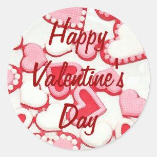 Candy Hearts Runt Klistermärke