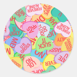 Candy Hearts V. 2.0 Runt Klistermärke