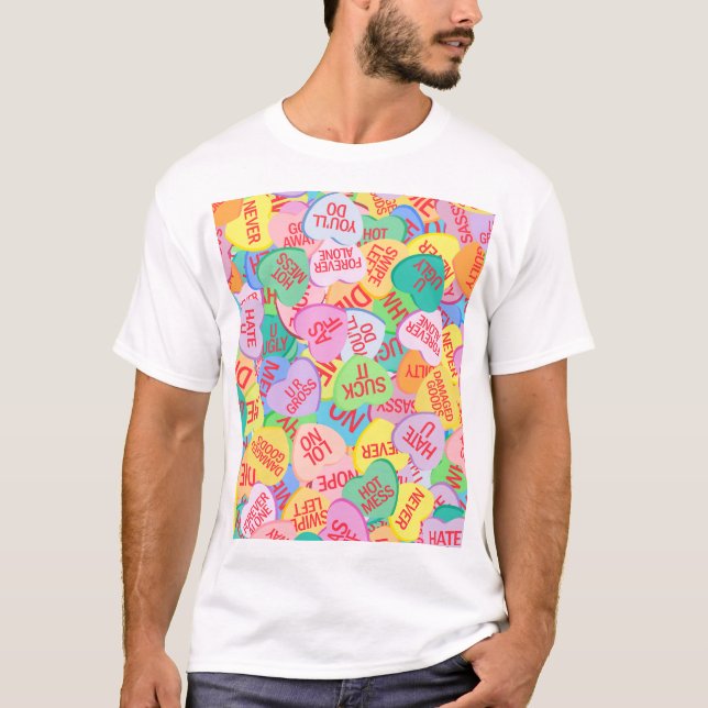 Candy Hearts V. 2.0 T Shirt (Framsida)