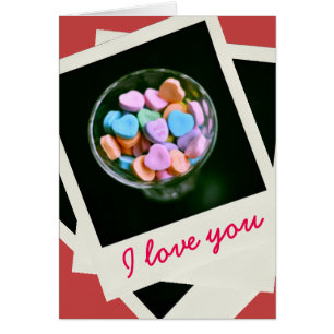 Candy Hearts, Valentine, Kärlek, Photograph OBS Kort