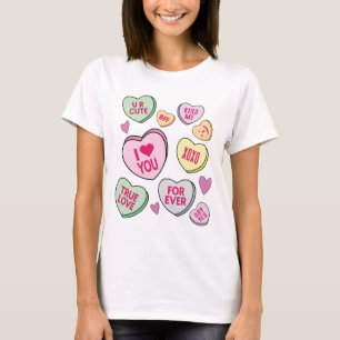 Candy Hearts Valentines day-konversationshjärter T Shirt