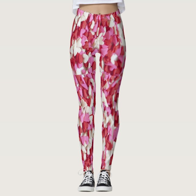 Candy Hearts Valentines day Leggings (Framsida)