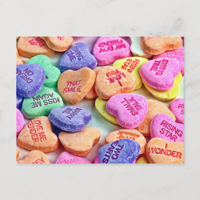 Candy Hearts vykort (Framsida)