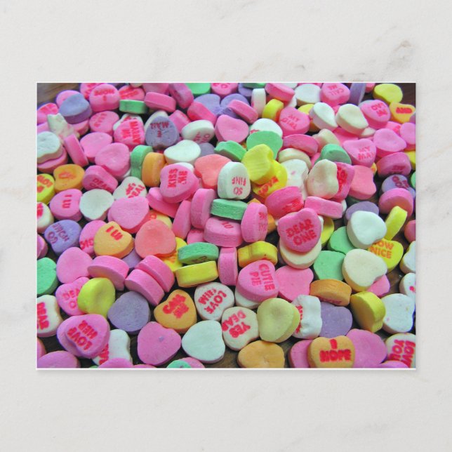 Candy Hearts Vykort (Framsida)