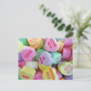 Candy Hearts Vykort