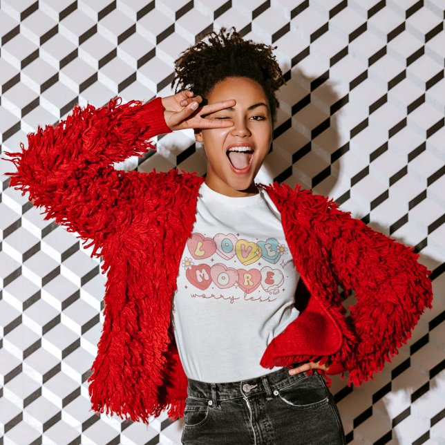 Candy Hearts Worry Lless,Kärlek More T Shirt (Skapare uppladdad)