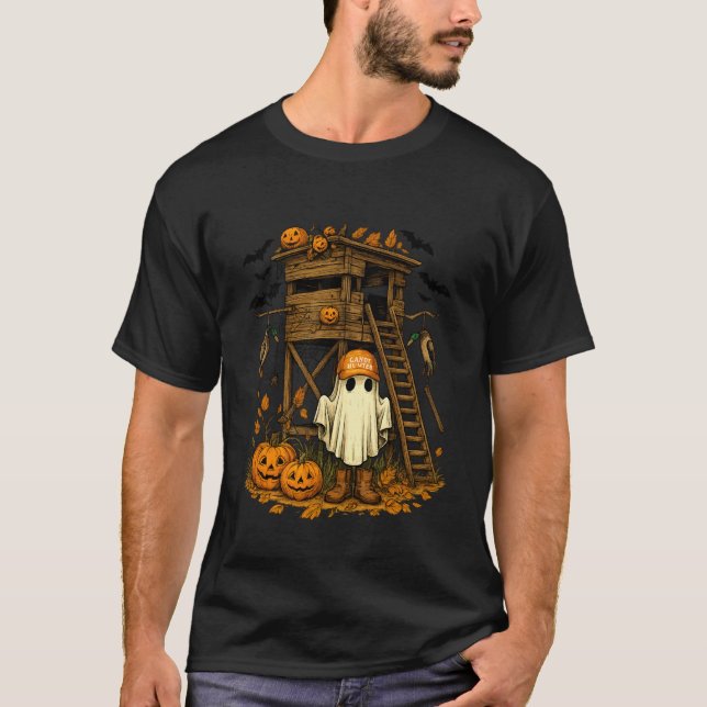 Candy Hunter Ghost Deer Stånd Roligt Halloween Jak T Shirt (Framsida)