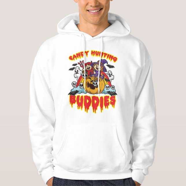 Candy Hunting Buddies Halloween Twin Costume Hoodie (Framsida)
