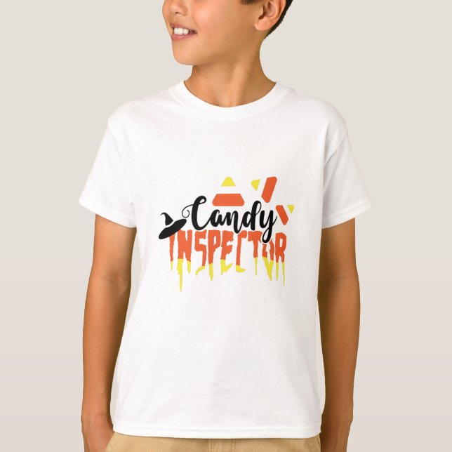 Candy Inspection Funny Halloween Cute T Shirt (Framsida)