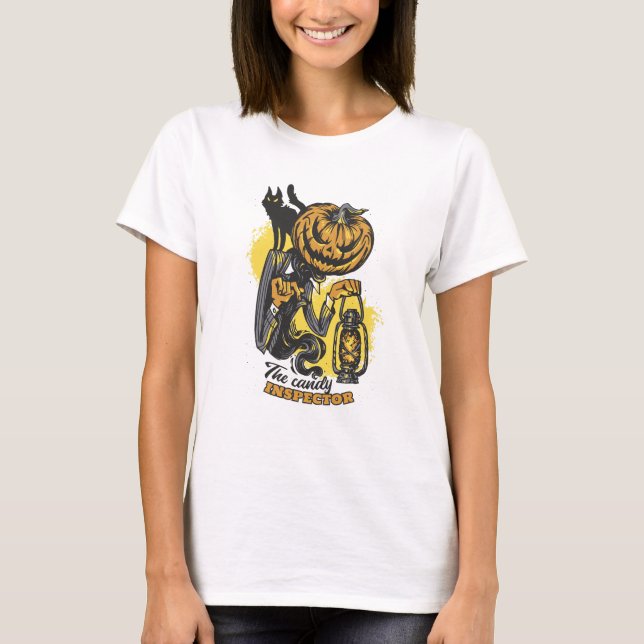 Candy Inspection Halloween T Shirt (Framsida)
