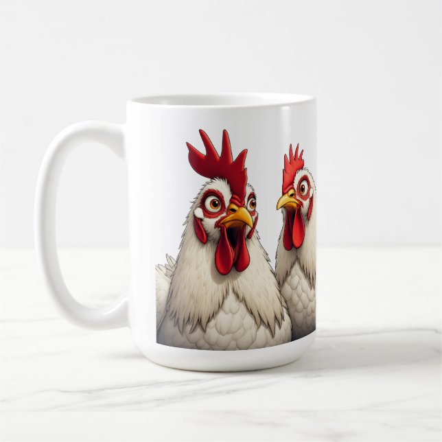 "Candy & Joe White Leghorn" Kaffemugg (Vänster)