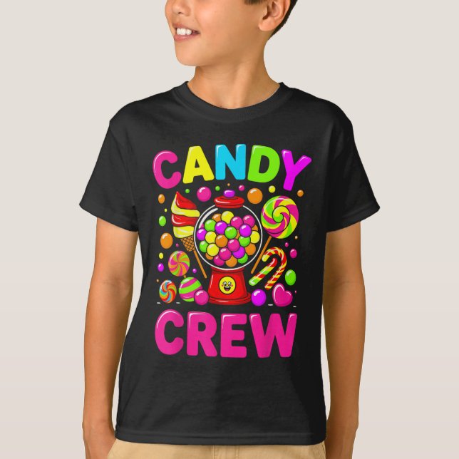 Candy Land Candy Crew Dekorations Sweets Candy Sq T Shirt (Framsida)