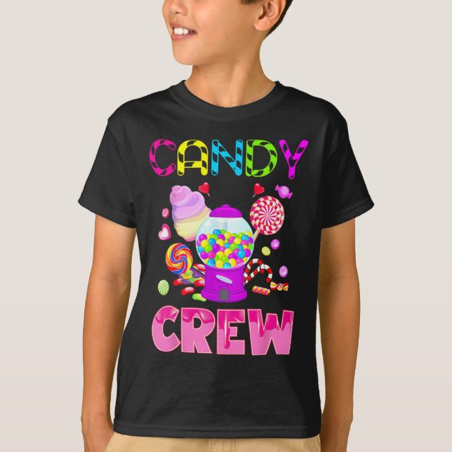 Candy Land Candy Crew Dekorations Sweets Candy Sq T Shirt (Framsida)