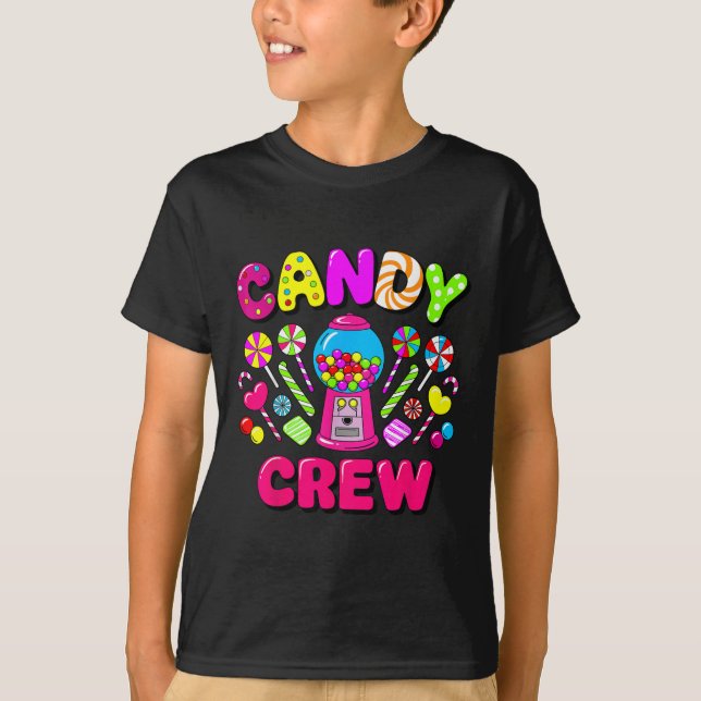 Candy Land Candy Crew Dekorations Sweets Candy Sq T Shirt (Framsida)