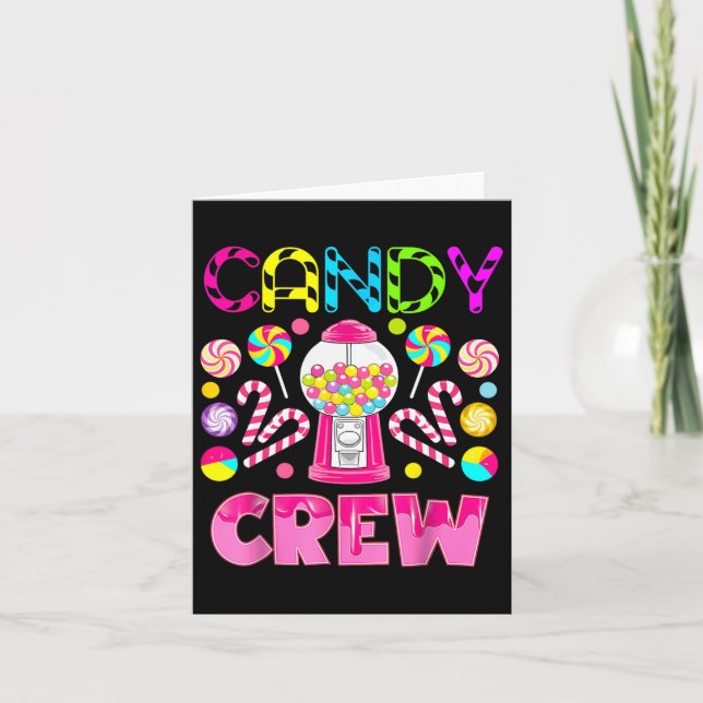 Candy Land Candy Crew Party Halloween Costumes Kort (Framsida)