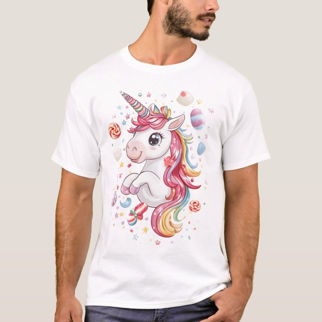 Candy Land Enhörning (1) T Shirt (Framsida)