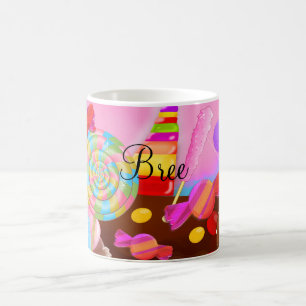 Candy Land Fantasy Cupcakes & Söt Anpassad Godis Kaffemugg