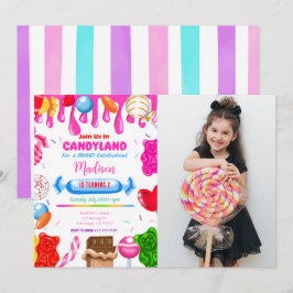 Candy land Fotoinbjudan Inbjudningar