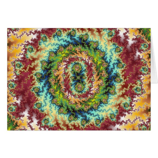 Candy Land - Fractal Card Hälsningskort (Framsidan Horizontal)