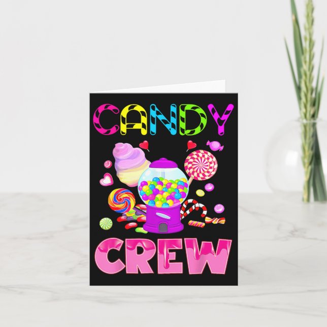 Candy Land Godis Crews Dekorationer Sötis Godis Kv Kort (Framsida)