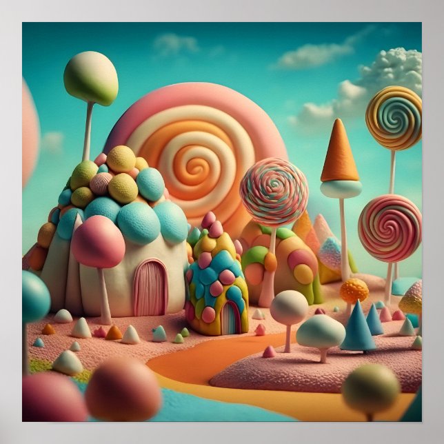 Candy Land Houses Poster (Framsidan)