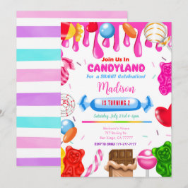 Candy land inbjudan