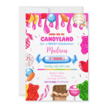 Candy land-inbjudan