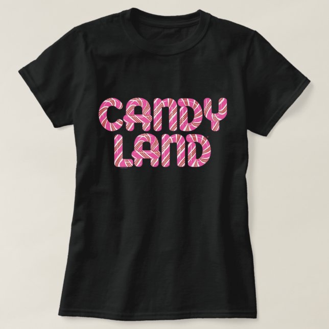 Candy Land Retro 90's Logotyp Premium T Shirt (Design framsida)