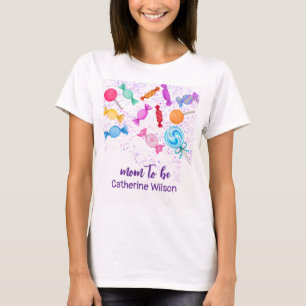 Candy Land Sweets Gravid Mor till T-Shirt