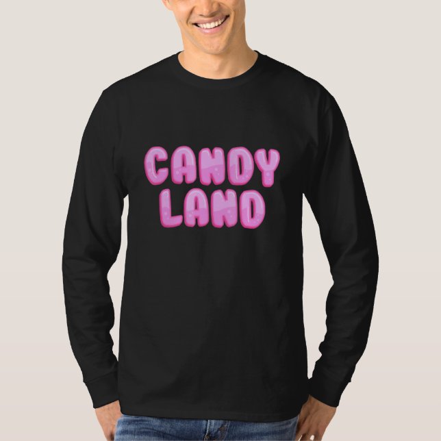 Candy Land Sweets Paradise Candy Kingdom T Shirt (Framsida)