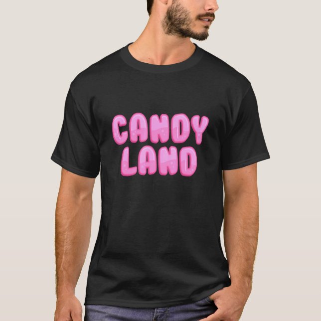 Candy Land Sweets Paradiset Godisriket T Shirt (Framsida)
