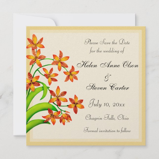 Candy Lily Flowers Spara datumet (Framsida)