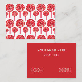 Candy Lollipop Sweet Candy Lollipop Visitkort