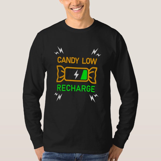 Candy Low Recharge Halloween Bus eller godis Graph T Shirt (Framsida)