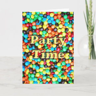 Candy-M&Ms-party time-v-26 Kort