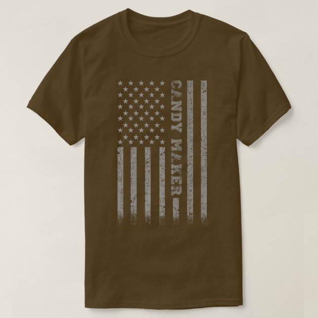 Candy Maker American Flag 72 T Shirt (Design framsida)