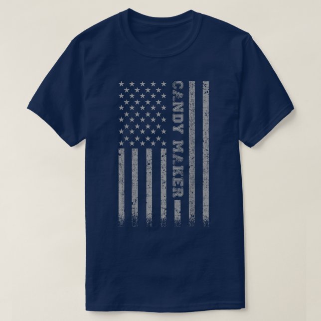 Candy Maker American Flagga 319 T Shirt (Design framsida)